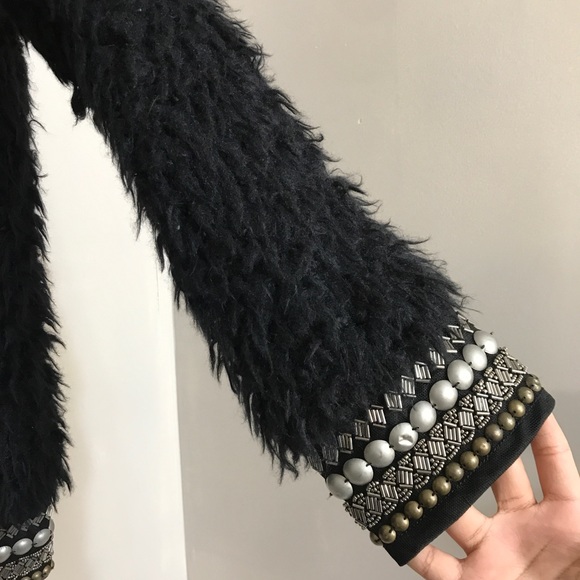 Jessica Simpson Black Furry Puff Women's Jacket - Picture 9 of 15